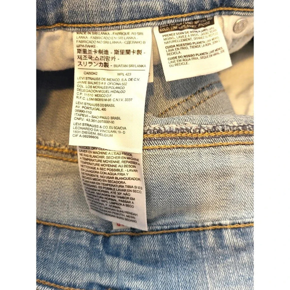 Levi's Raw Hem Denim Shorts 28 - Picture 3 of 5